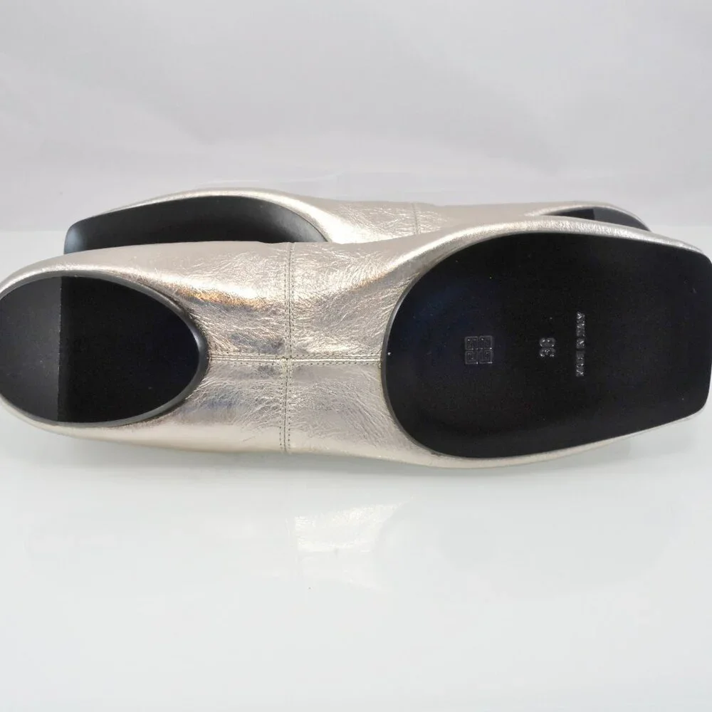 NIB$775 GIVENCHY Embellished Pleated Metallic 4G Ballerina Slip-On Flats 36 6 - Picture 14 of 16